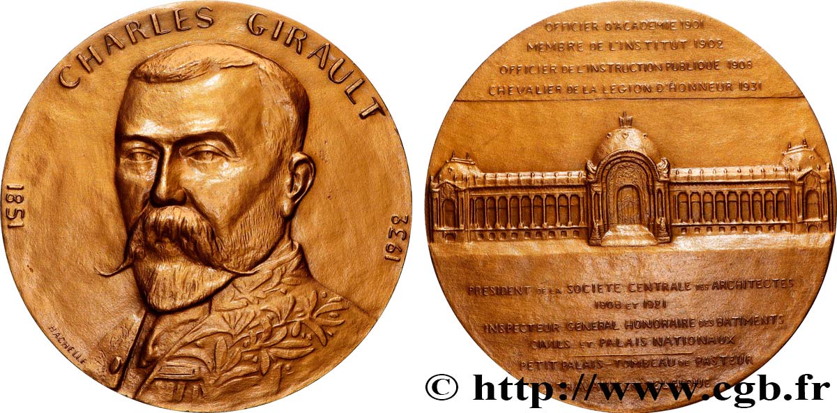 ARTISTS : ENGRAVORS, PAINTERS, SCULPTORS Médaille, Charles Girault AU