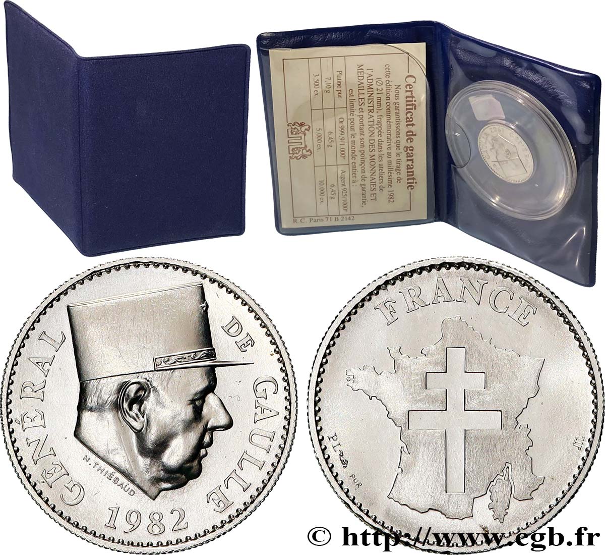 CINQUIÈME RÉPUBLIQUE Médaille, Charles de Gaulle SPL