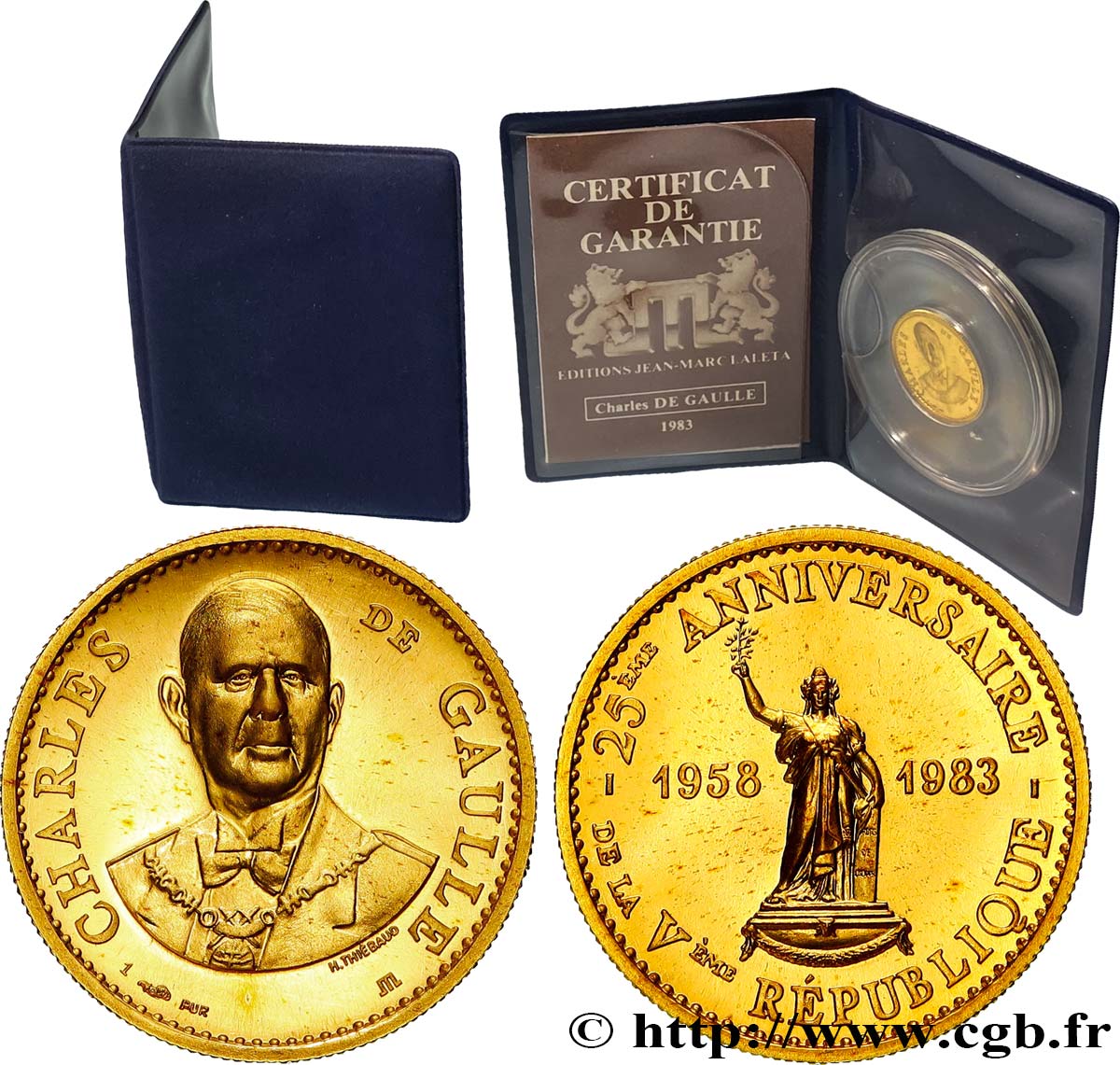 FUNFTE FRANZOSISCHE REPUBLIK Médaille, Charles de Gaulle VZ
