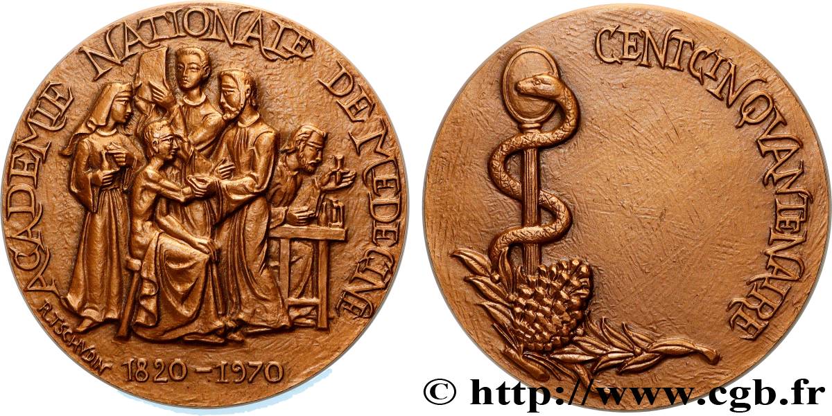CINQUIÈME RÉPUBLIQUE Médaille, Académie nationale de médecine SUP