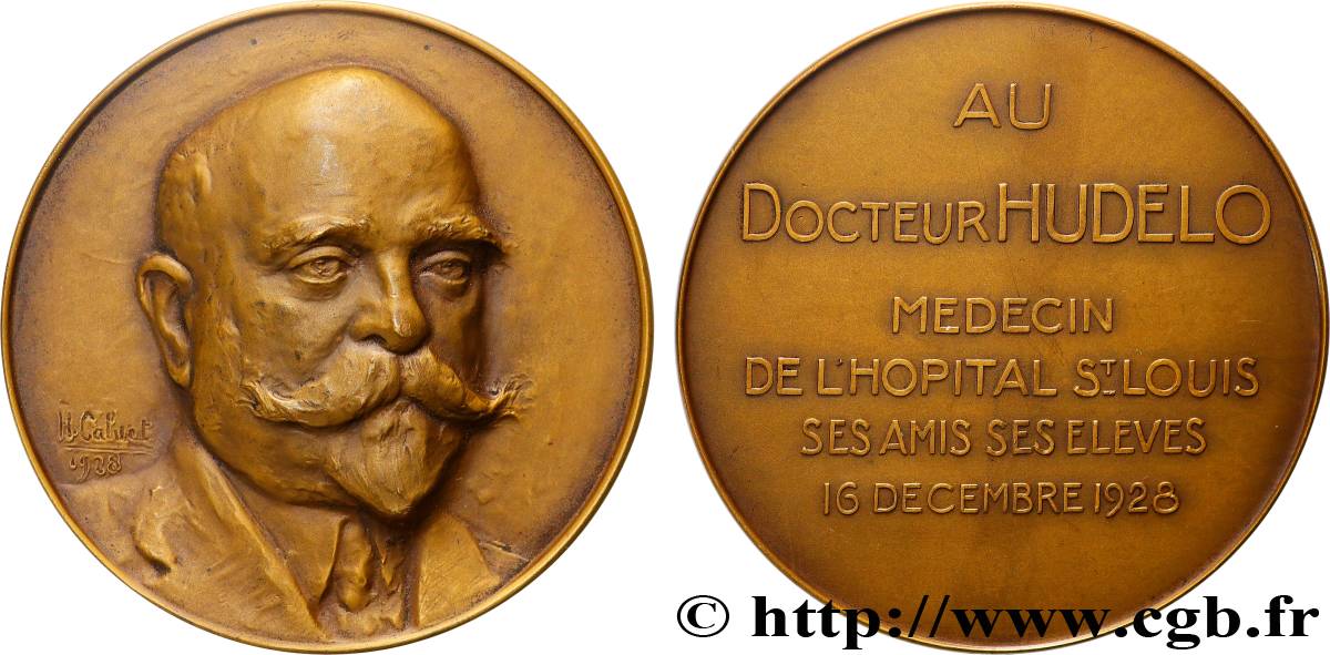 III REPUBLIC Médaille, Docteur Hudelo AU/AU