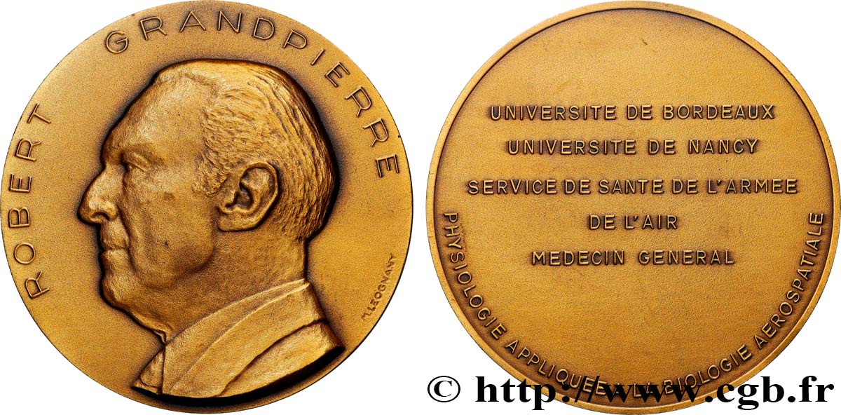 MÉDECINE - SOCIÉTÉS MÉDICALES Médaille, Robert Grandpierre q.SPL