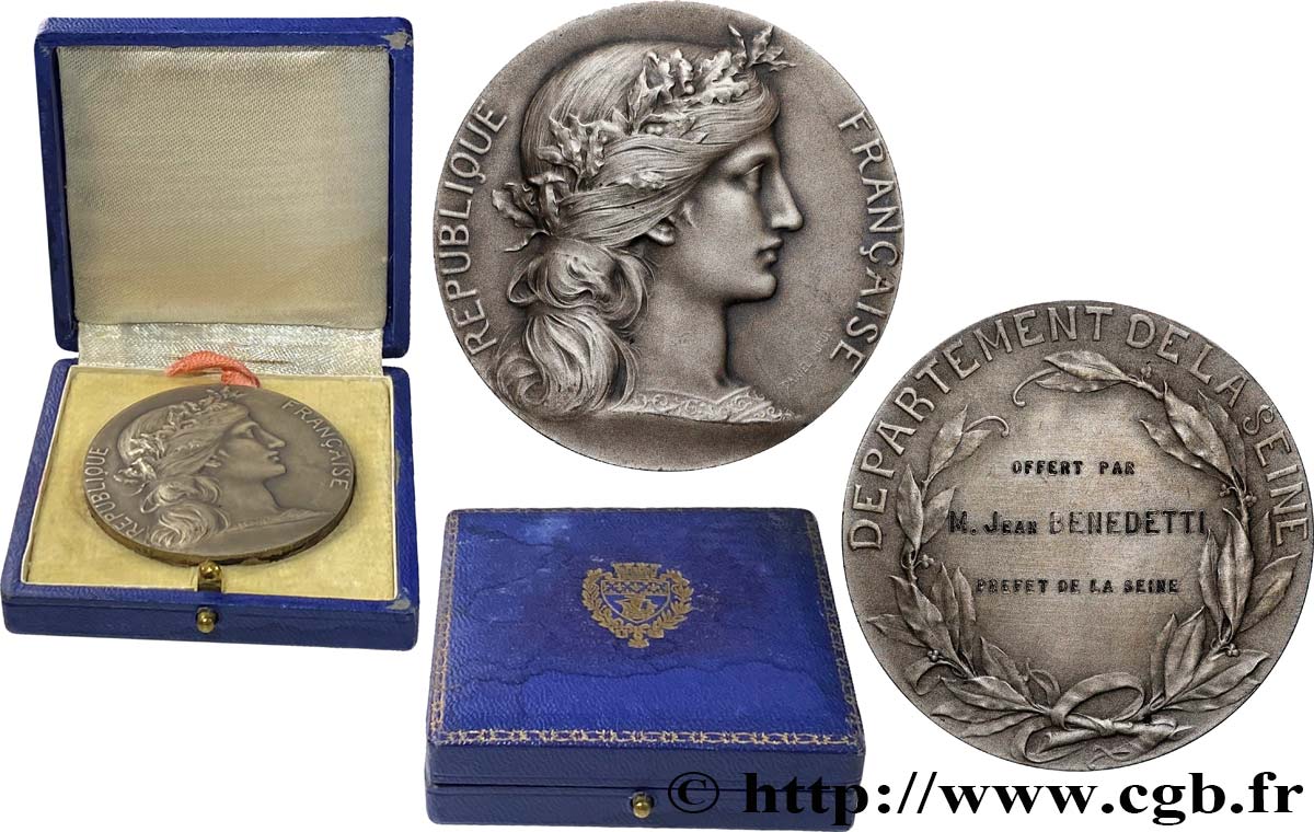 CINQUIÈME RÉPUBLIQUE Médaille, Département de la Seine, Prefet de la Seine SUP