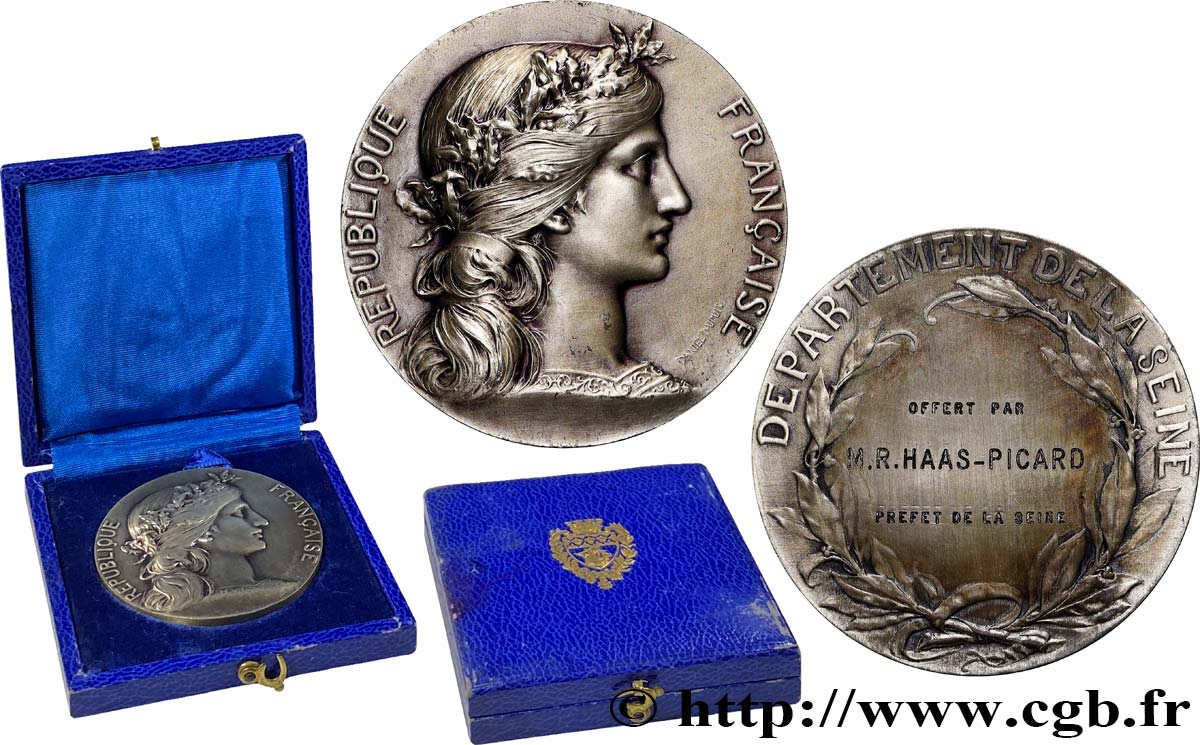 QUINTA REPUBBLICA FRANCESE Médaille, Département de la Seine, Prefet de la Seine SPL