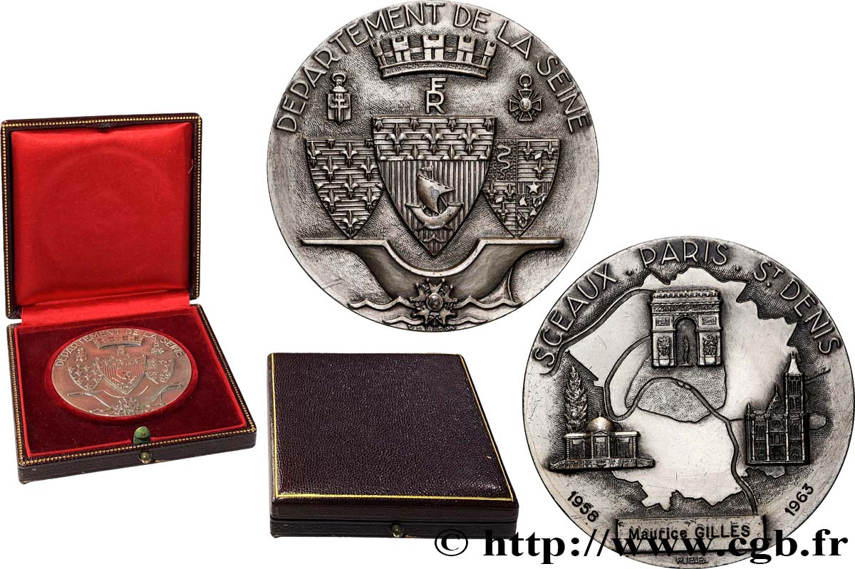 QUINTA REPUBBLICA FRANCESE Médaille de récompense, Département de la Seine SPL