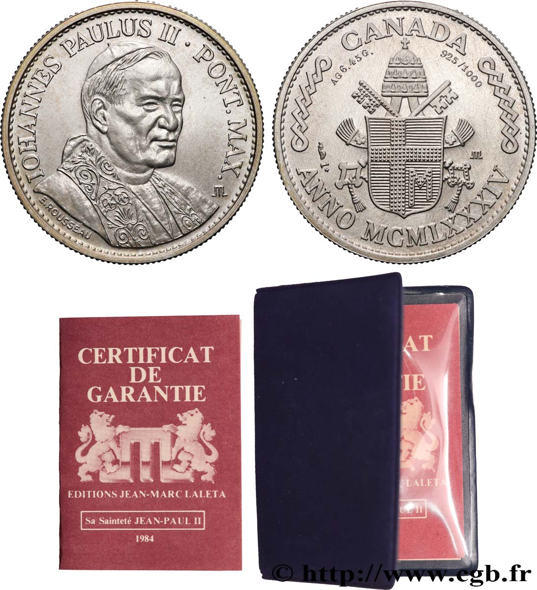 JEAN-PAUL II (Karol Wojtyla) Médaille, Visite au Canada, de Jean-Paul II TTB+