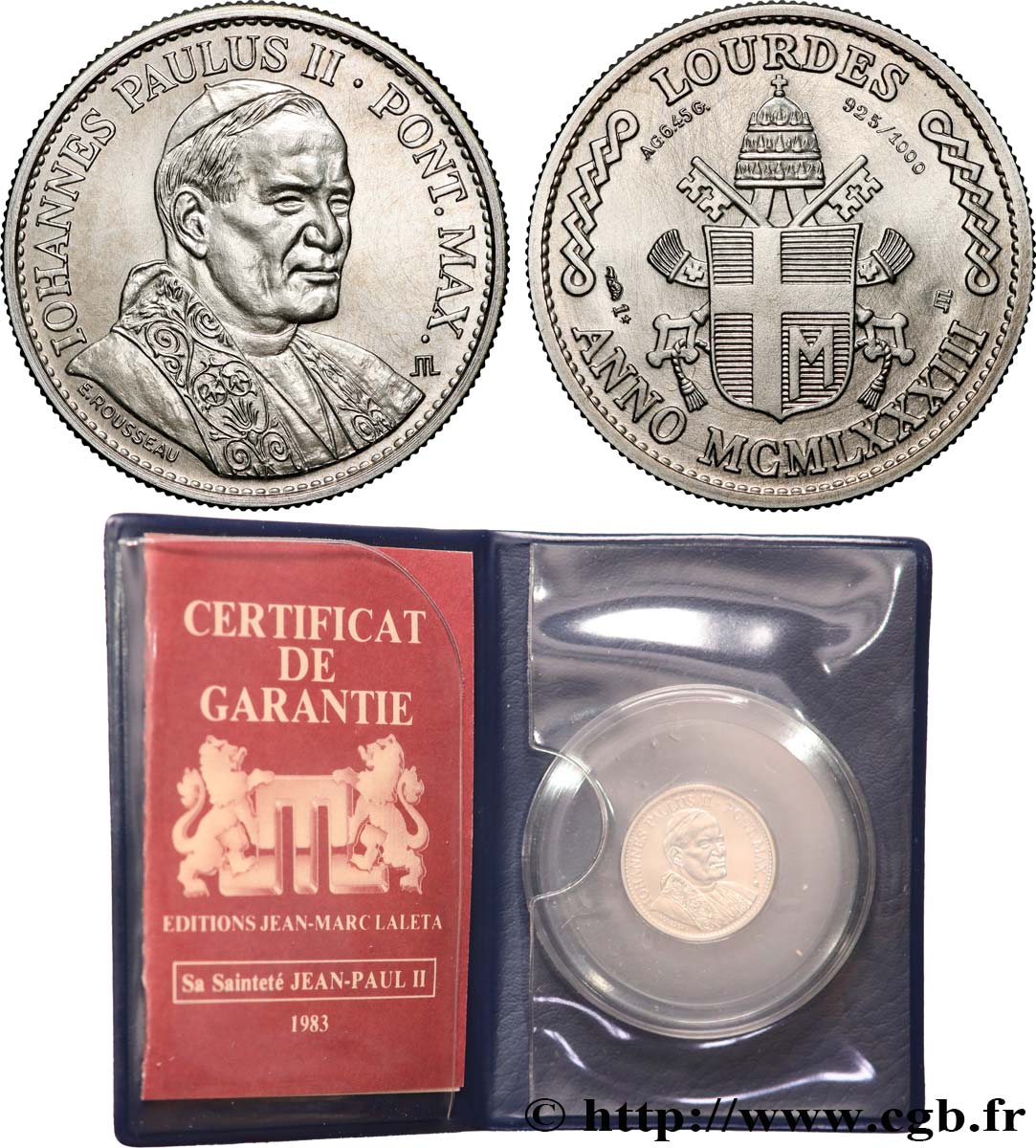 JEAN-PAUL II (Karol Wojtyla) Médaille, Visite en France, Lourdes, de Jean-Paul II TTB+