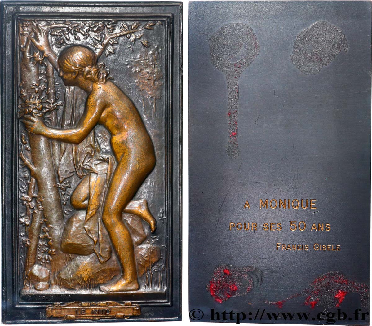 CINQUIÈME RÉPUBLIQUE Plaque, Le nid, refrappe TTB+