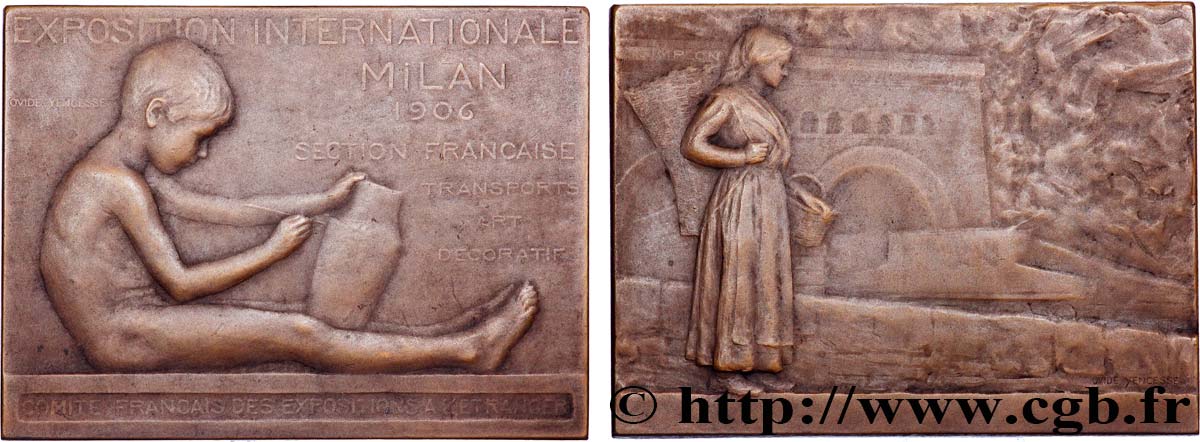 ITALIE - ROYAUME D ITALIE - VICTOR-EMMANUEL III Plaquette, Exposition de Milan TTB+