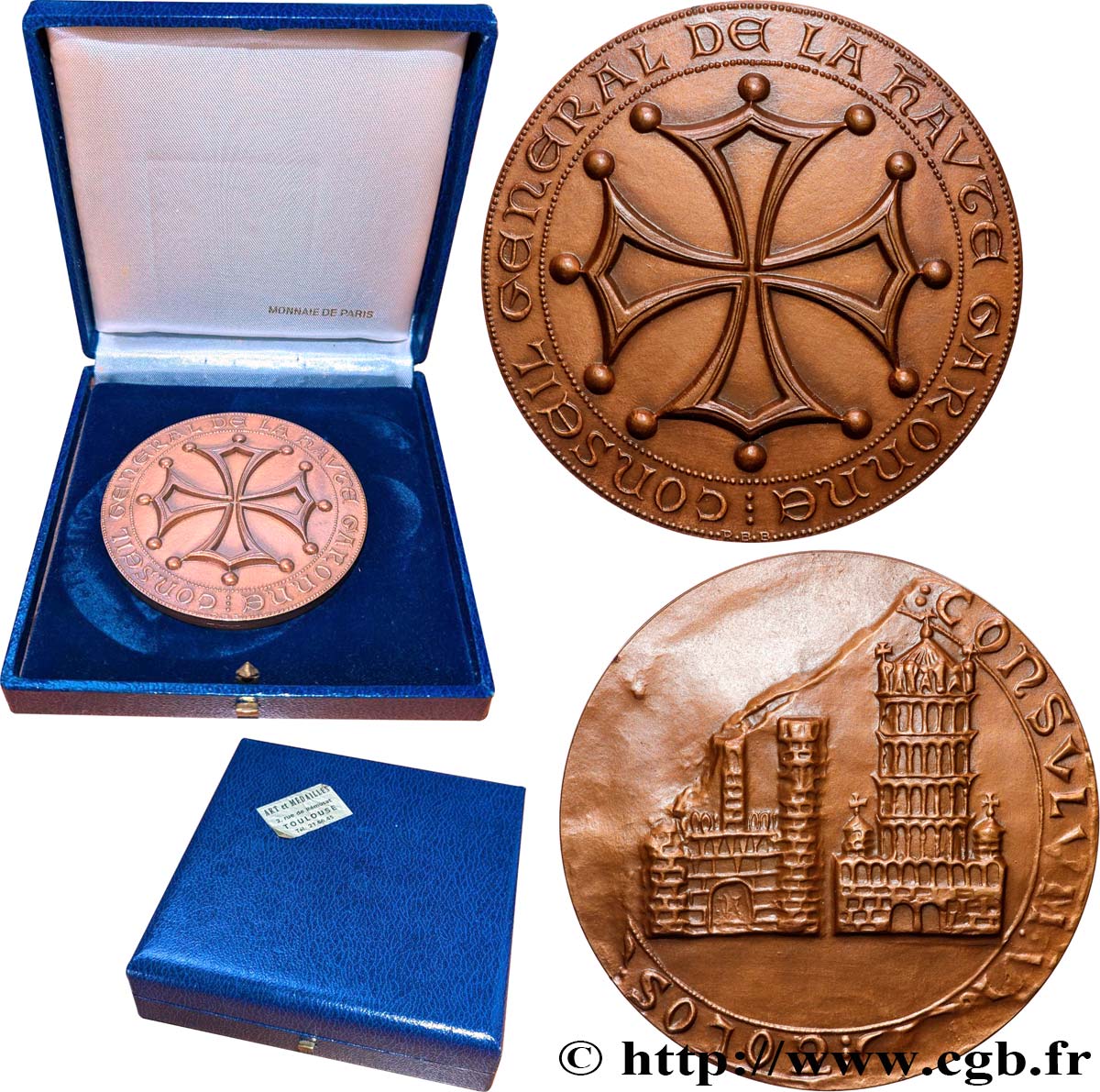 V REPUBLIC Médaille, Conseil général de la Haute Garonne AU