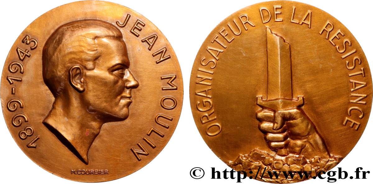 QUARTA REPUBBLICA FRANCESE Médaille, Jean Moulin MS