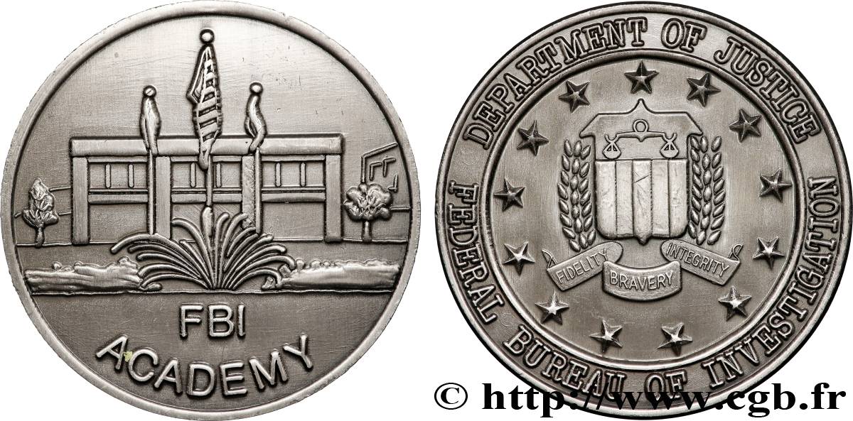 UNITED STATES OF AMERICA Médaille, Académie du FBI AU