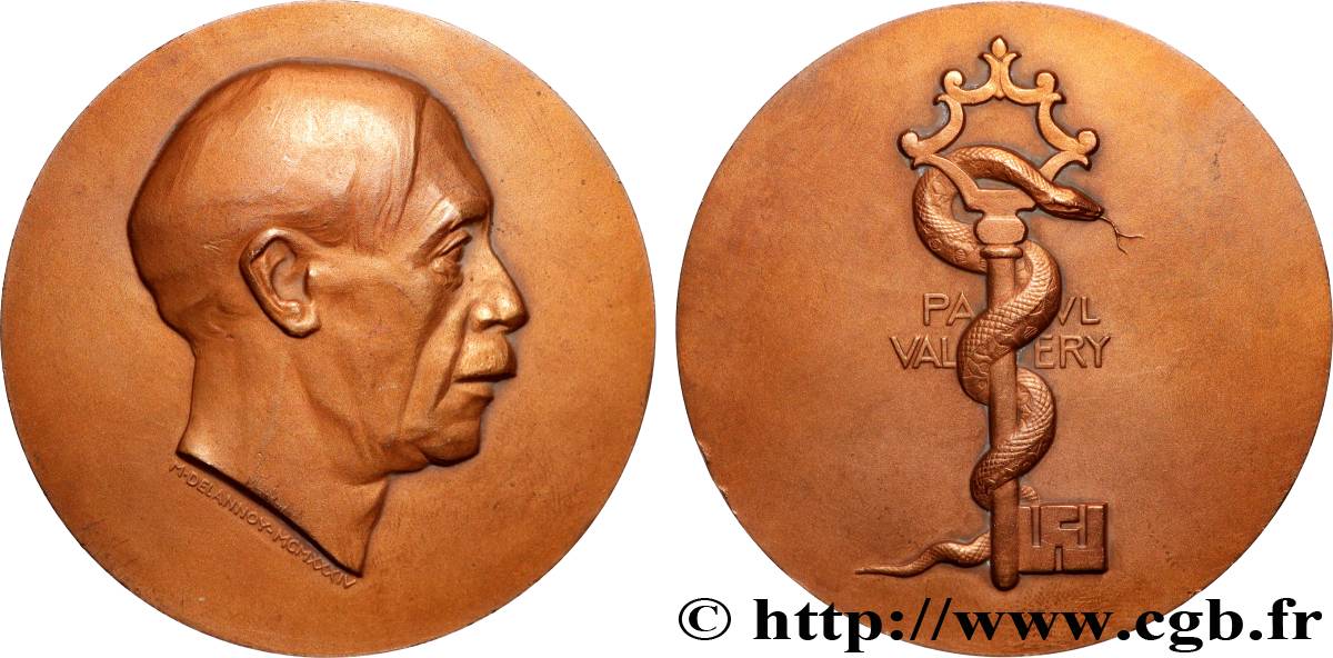 LITERATURE : WRITERS - POETS Médaille, Paul Valéry q.SPL