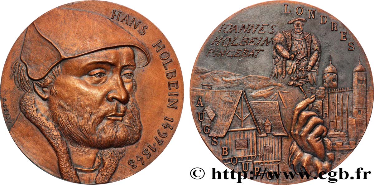 ARTISTES : GRAVEURS, PEINTRES, SCULPTEURS Médaille, Hans Holbein le Jeune q.SPL