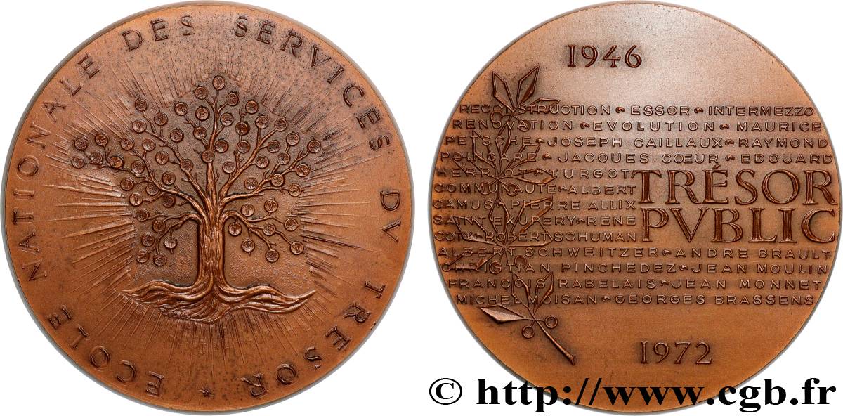 V REPUBLIC Médaille, Trésor public AU