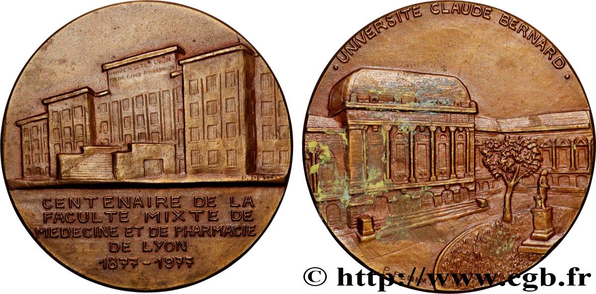 CINQUIÈME RÉPUBLIQUE Médaille, Centenaire de la faculté mixte de médecine et de pharmacie TTB