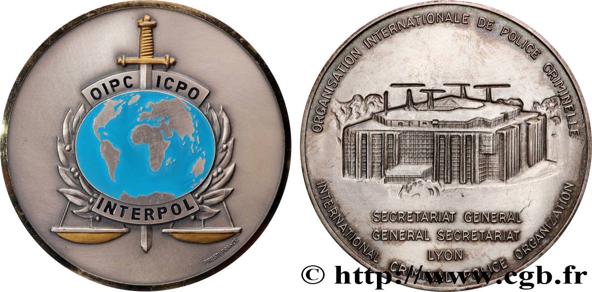 V REPUBLIC Médaille, Organisation internationale de police criminelle, INTERPOL XF