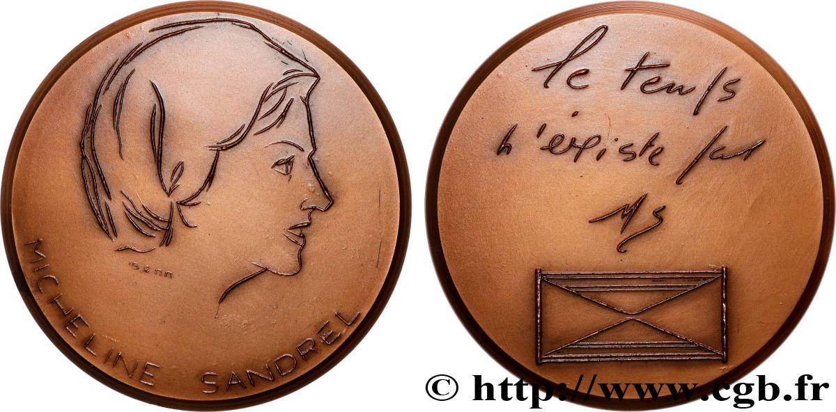 CINQUIÈME RÉPUBLIQUE Médaille, Micheline Sandrel SUP