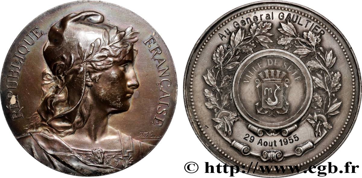 CUARTA REPUBLICA FRANCESA Médaille, Offerte au Général Gaultier MBC+