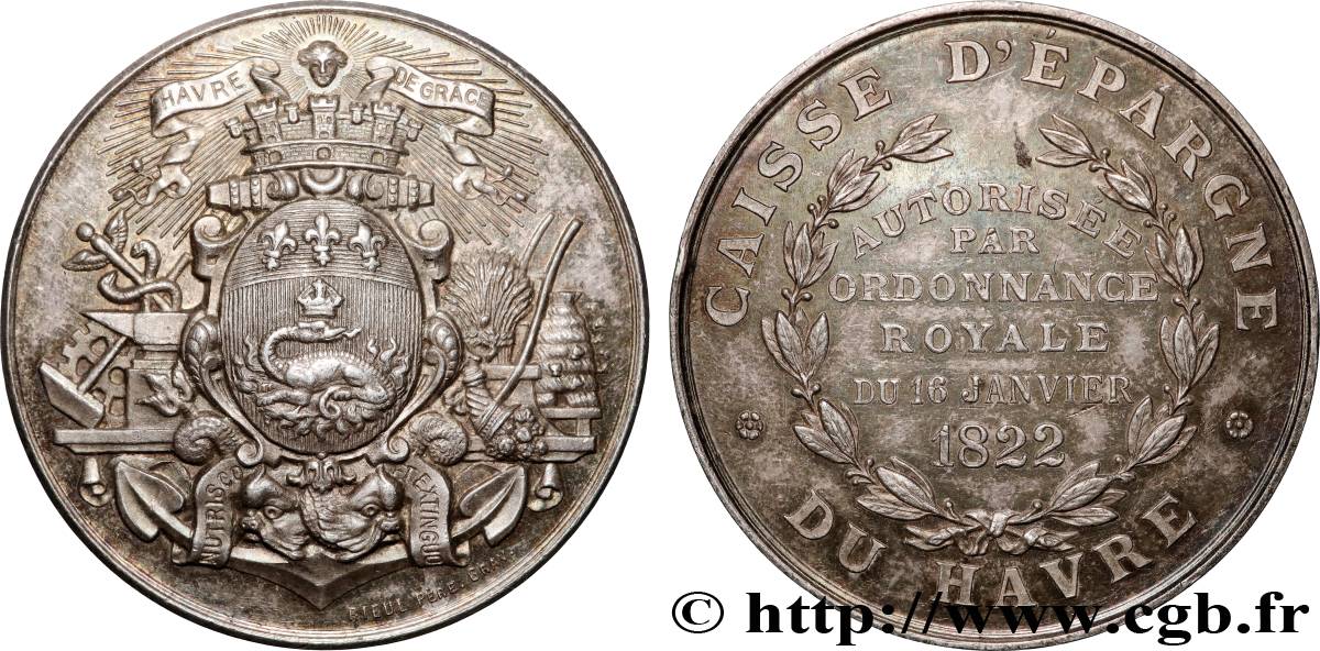 LES CAISSES D ÉPARGNE Médaille, Caisse d’épargne du Havre fVZ