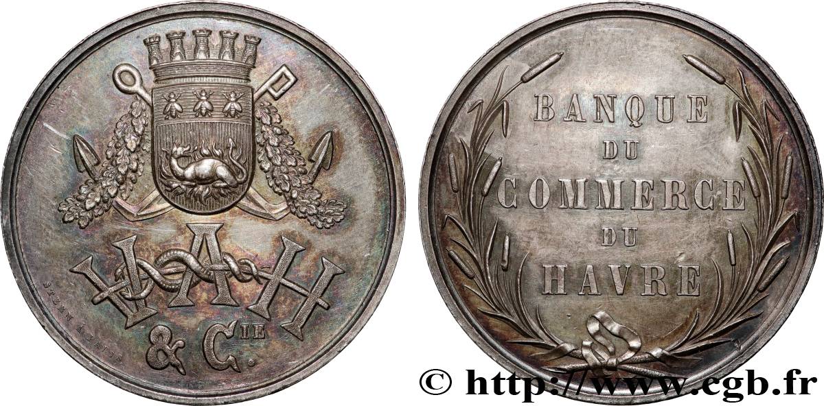 BANQUES - ÉTABLISSEMENTS DE CRÉDIT Médaille, Banque du commerce du Havre AU