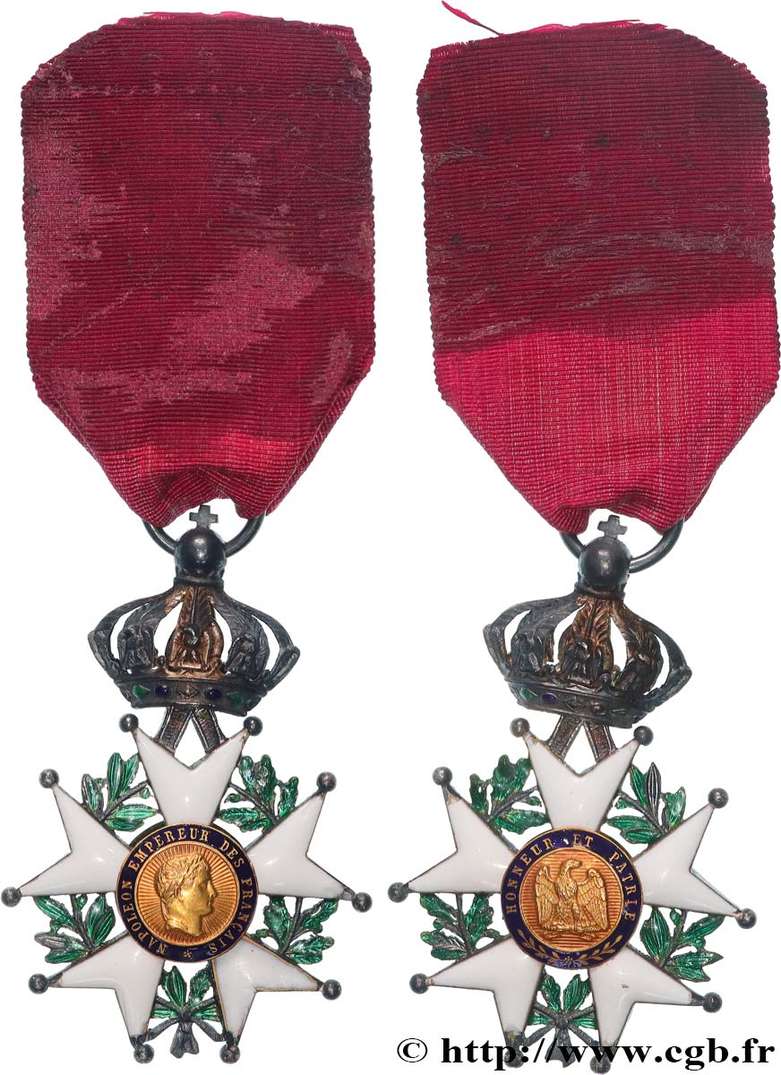 SECOND EMPIRE Légion d’honneur, Croix de chevalier, modèle second empire TTB