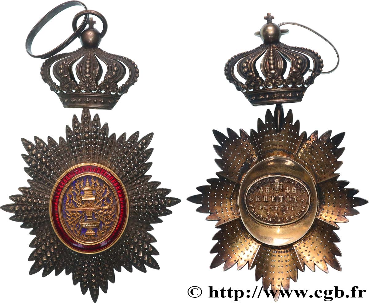 CAMBODGE Médaille, Ordre royal du Cambodge, Commandeur TTB+