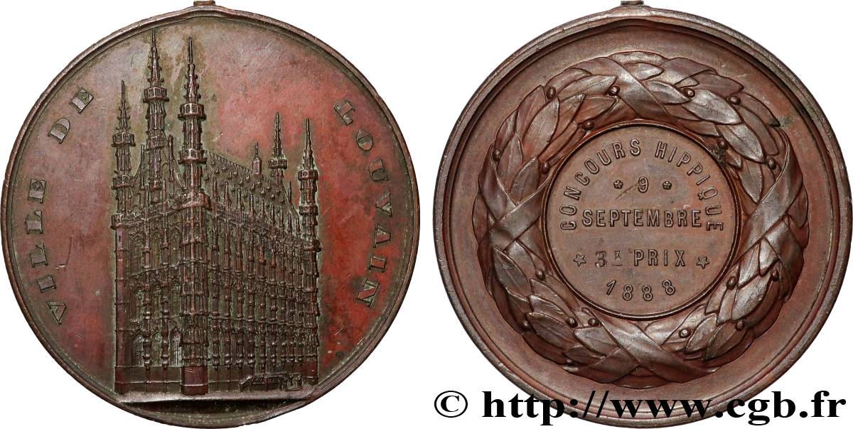 BELGIQUE - ROYAUME DE BELGIQUE - LÉOPOLD II Médaille, Concours hippique MBC