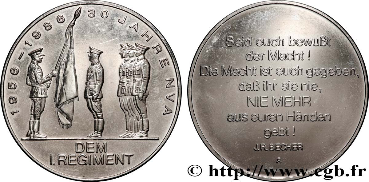 ALEMANIA Médaille, 30e anniversaire du régiment NVA DEM MBC+