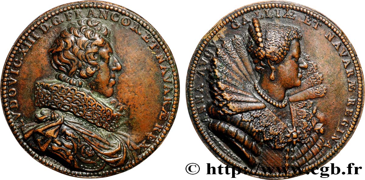 LOUIS XIII  Fonte, Louis XIII et Anne d’Autriche SS