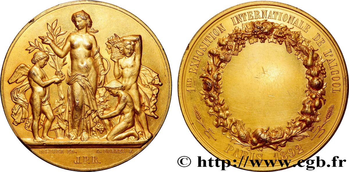 TROISIÈME RÉPUBLIQUE Médaille, Première exposition internationale de l’alcool TTB+