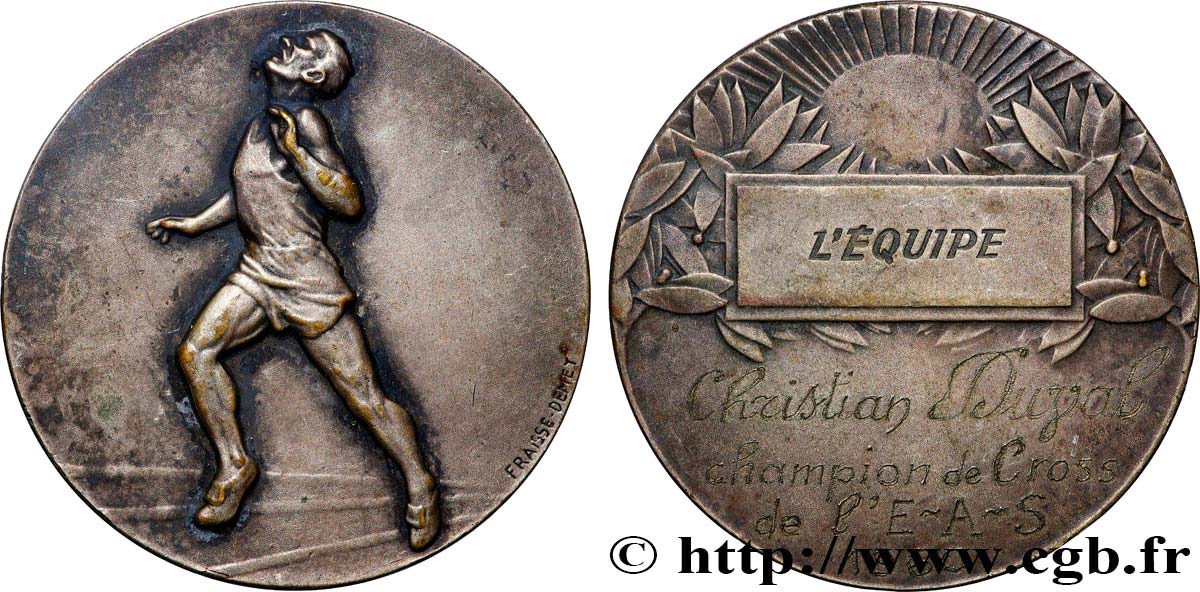 FUNFTE FRANZOSISCHE REPUBLIK Médaille, Cross, L’Equipe SS