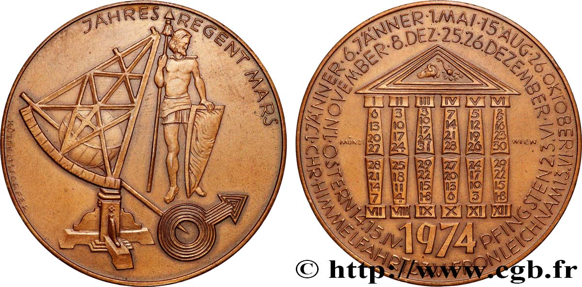 AUSTRIA Médaille, Année de Mars q.SPL