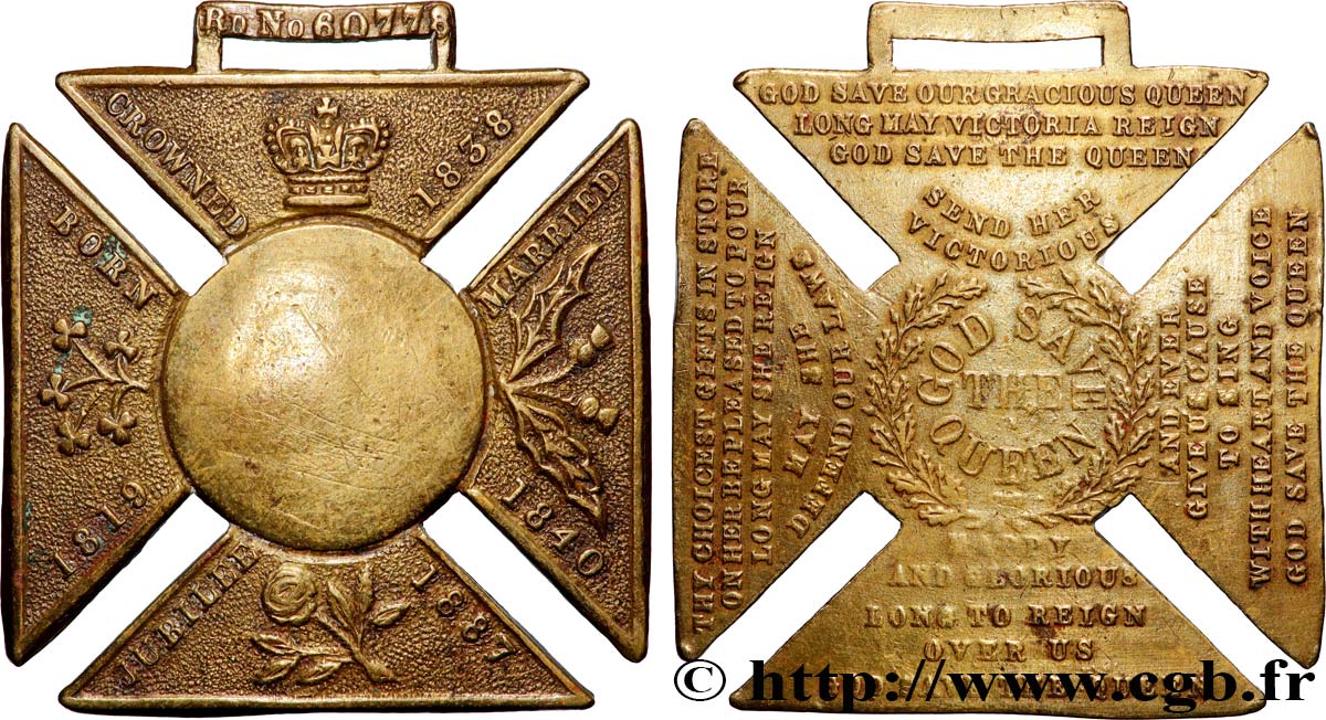 GREAT BRITAIN - VICTORIA Médaille, Commémoration du Jubilé d’Or XF