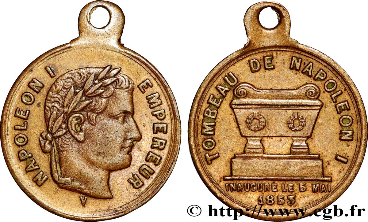 SECOND EMPIRE Médaille, Inauguration du tombeau de Napoléon Ier TTB+