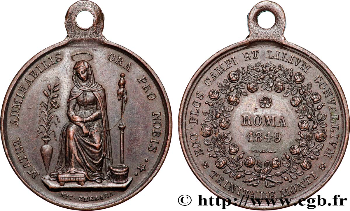 MÉDAILLES RELIGIEUSES Médaille, Église et abbaye de la Trinité-des-Monts q.SPL