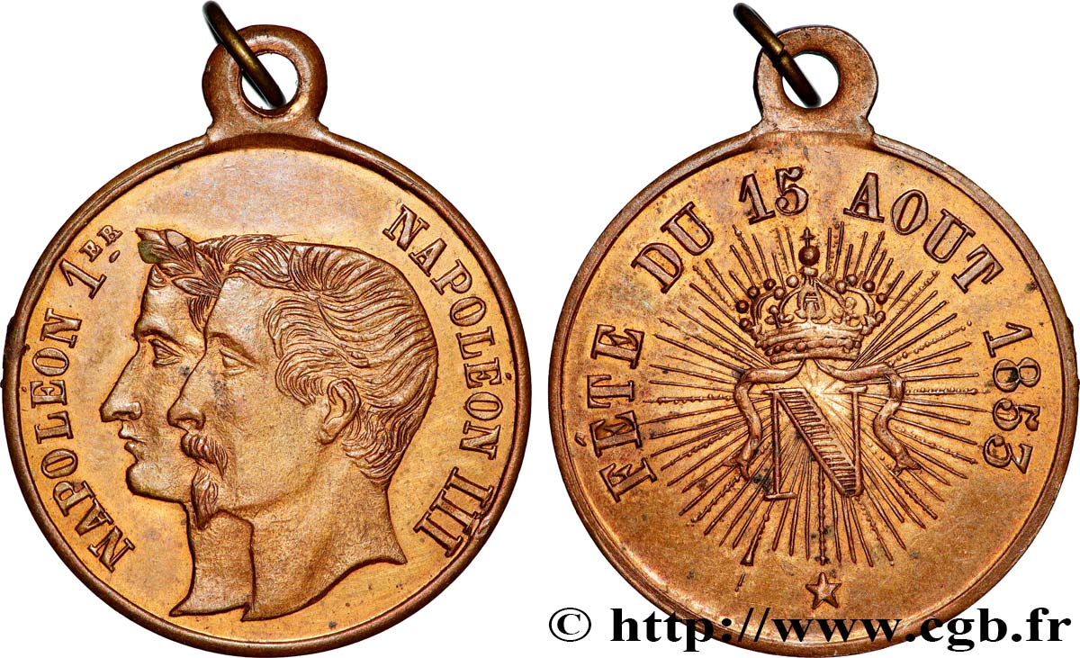 SECONDO IMPERO FRANCESE Médaille, Première fête impériale q.SPL