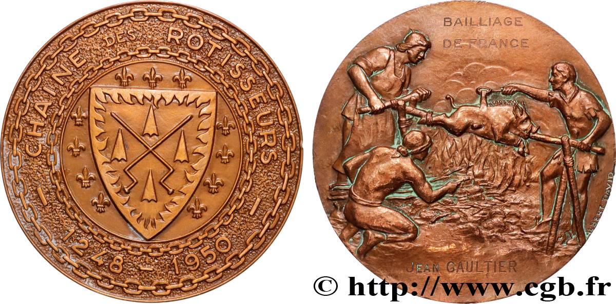 VIERTE FRANZOSISCHE REPUBLIK Médaille, Bailliage de France  fVZ/SS