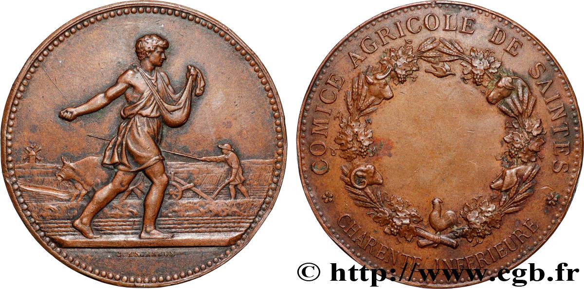 SOCIÉTÉS D AGRICULTURE, HORTICULTURE, PÈCHE ET CHASSE Médaille, Comice agricole de saintes MBC+