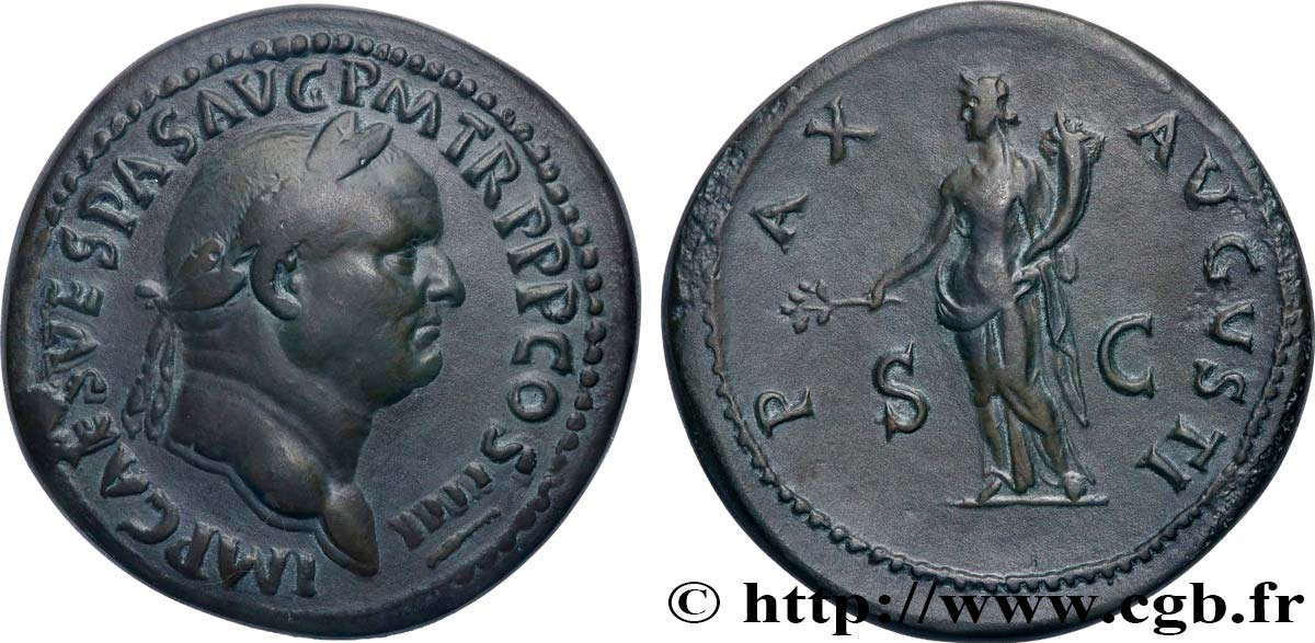VESPASIEN Médaille, Reproduction d’un dupondius de Vespasien, n°166 SUP