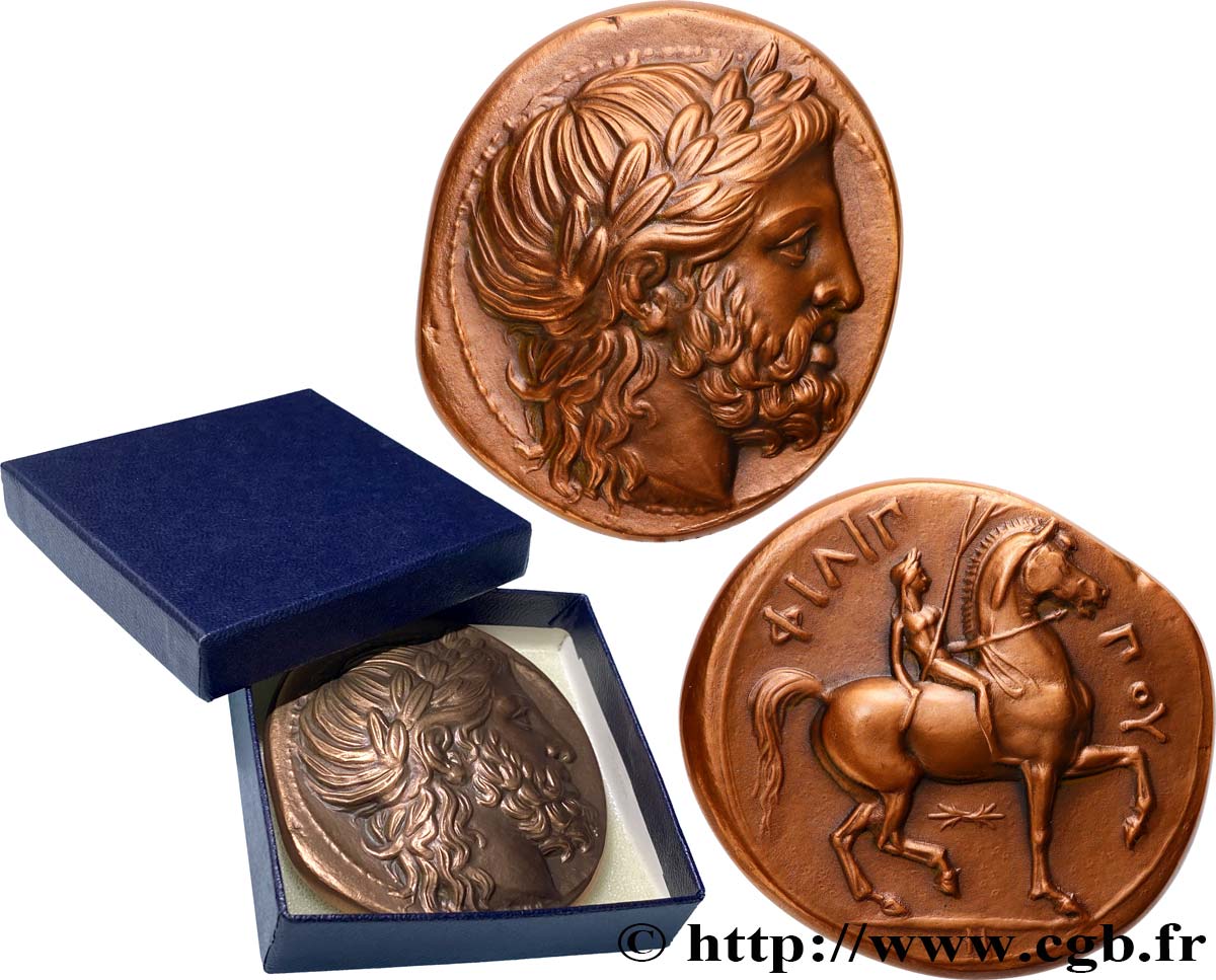 MACEDONIA - REGNO DI MACEDONIA - FILIPPO II Médaille, Reproduction du Tétradrachme de Philippe II de Macédoine, n° 145 SPL