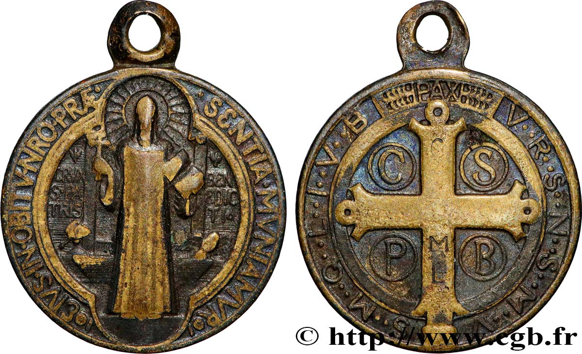 VATICAN ET ÉTATS PONTIFICAUX Médaille, Saint Benoit TB