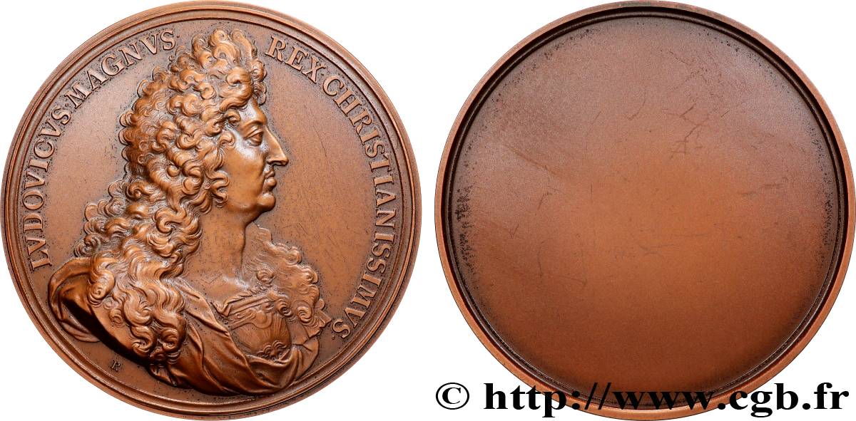 LOUIS XIV  THE SUN KING  Médaille, Louis XIV, tirage uniface, refrappe VZ