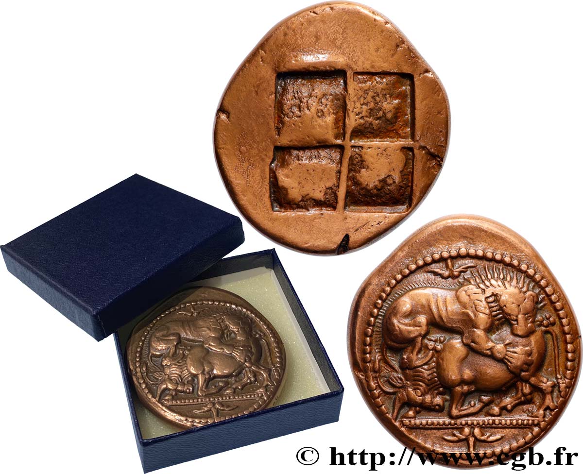 CINQUIÈME RÉPUBLIQUE Médaille, Reproduction d’un tétradrachme d’Acanthe, n° 192 SUP