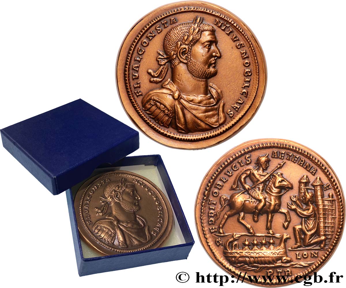 CONSTANCE Ier CHLORE Médaille, Reproduction du médaillon de 10 aurei, Libération de Londres, n°119 SUP