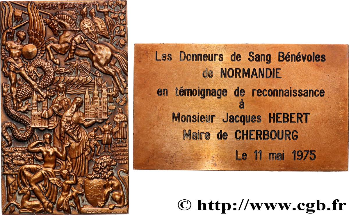 CINQUIÈME RÉPUBLIQUE Plaquette, Normandie TTB+