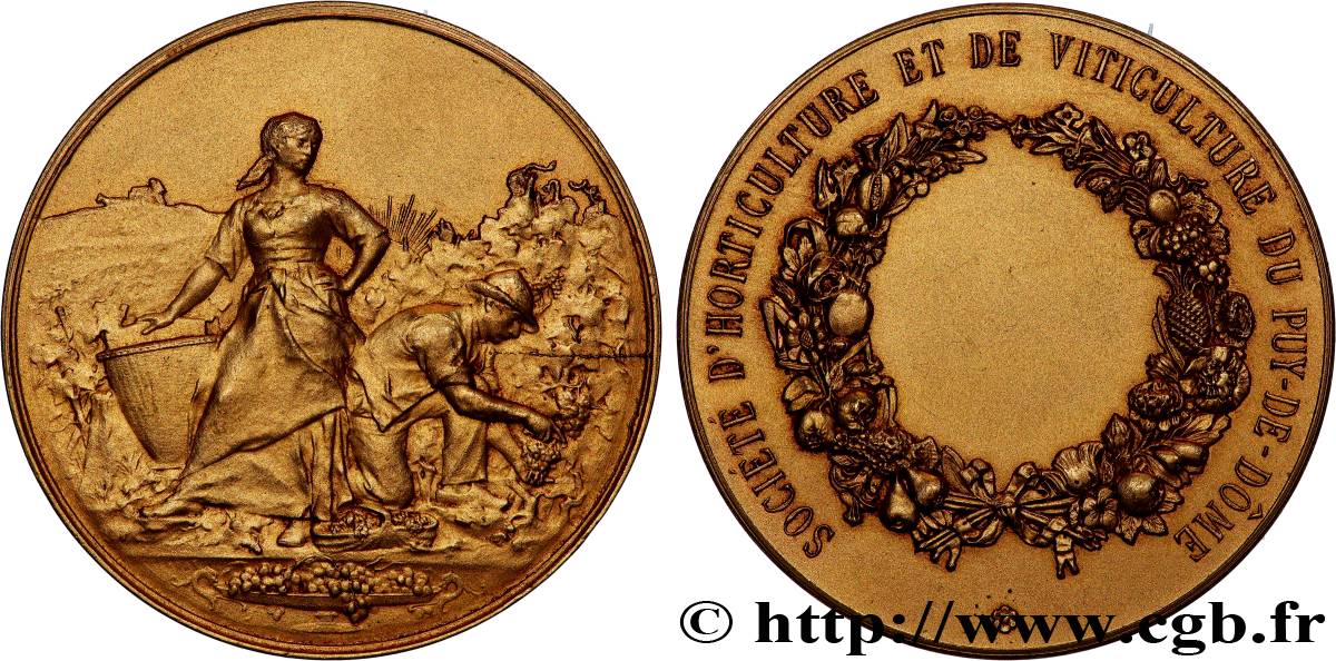 AGRICULTURAL, HORTICULTURAL, FISHING AND HUNTING SOCIETIES Médaille, Société centrale d’agriculture et viticulture de l’Yonne AU