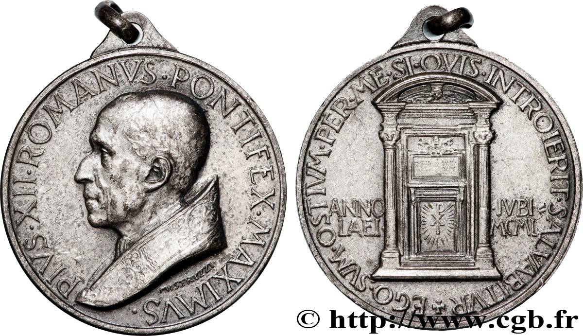 VATICAN - PIE XII (Eugenio Pacelli) Médaille, Nouvelle année jubilaire TTB+