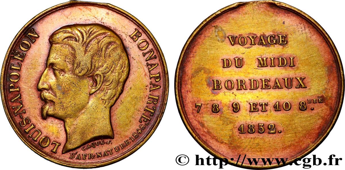 SECOND EMPIRE Médaille, Voyage du midi de Napoléon III SS