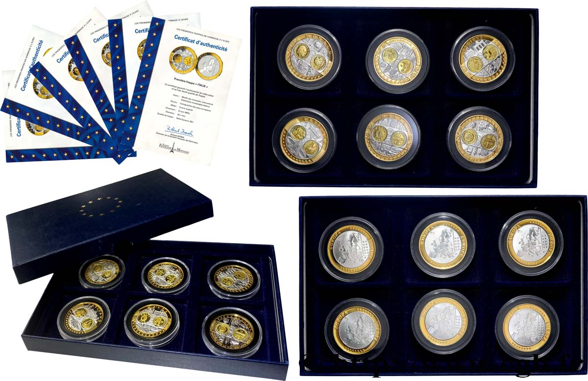 V REPUBLIC Lot de 6 médailles, Europe MS